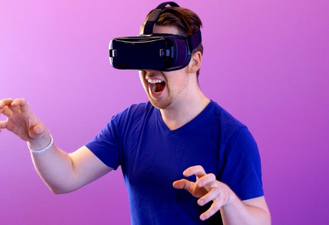 man with a vr headset